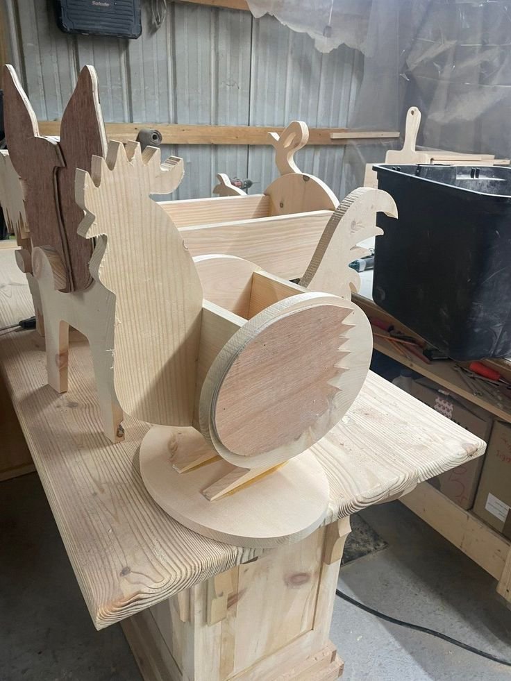 Chicken planter kit, paint your own planter kit,wood planter